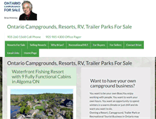 Tablet Screenshot of campgrounds-for-sale.com